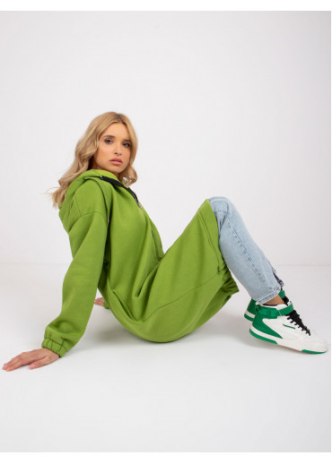 Khaki zelená dlhá mikina