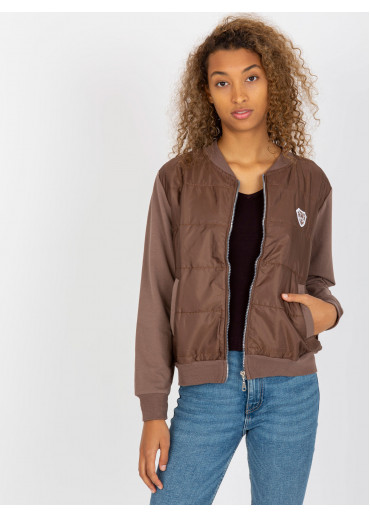 Hnedá mikina na zips