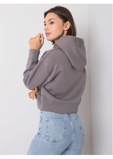 Sivá crop top mikina