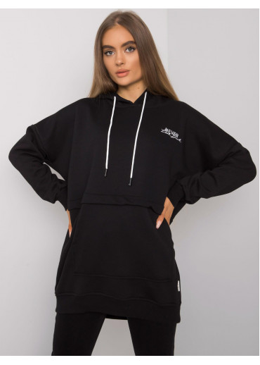 Čierna mikina s kapucňou