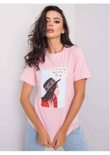 Ružové bavlnené tričko