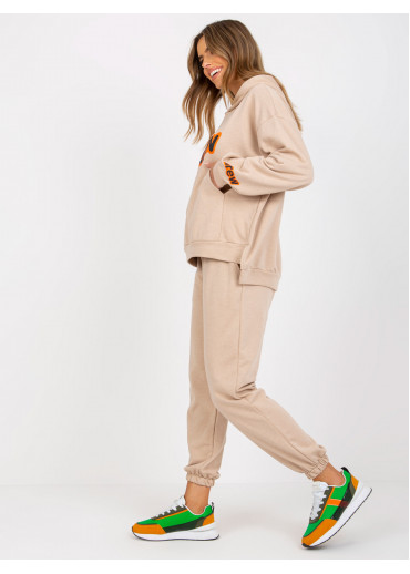 Béžovo hnedá tepláková súprava