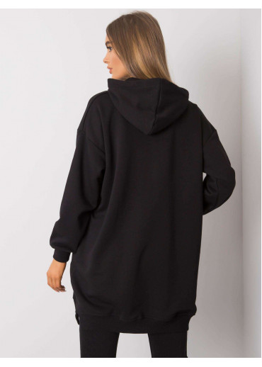 Čierna predĺžená ONE SIZE mikina