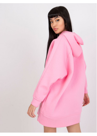 Ružová mikinová tunika