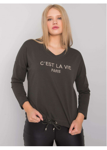 Khaki zelené one size tričko