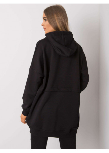 Čierna mikina s kapucňou