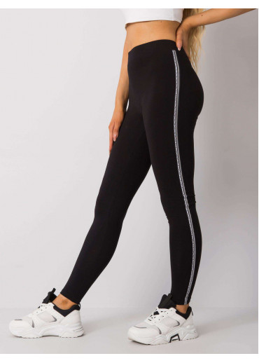 Čierne legíny s lampasmi