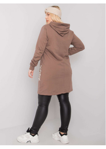 Hnedá tunika s potlačou