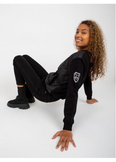 Čierna mikina na zips