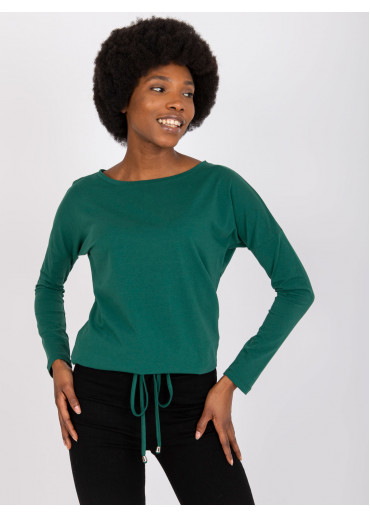 Tmavozelené tričko s dlhým rukávom