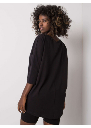 Čierne tričko s 3/4 rukávom