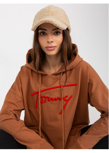 Hnedá mikina s kapucňou