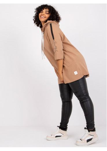 Hnedá mikina na zips