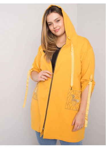 Žltá mikina s kapucňou