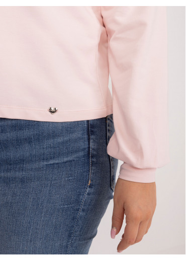 Púdrovo ružová mikina