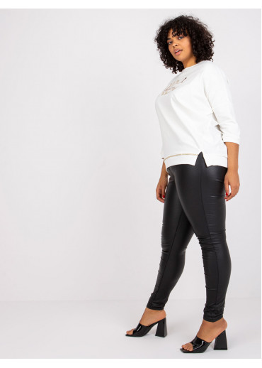 Smotanovo biele tričko s 3/4 rukávom