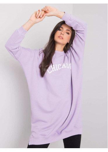 Fialová predĺžená mikina