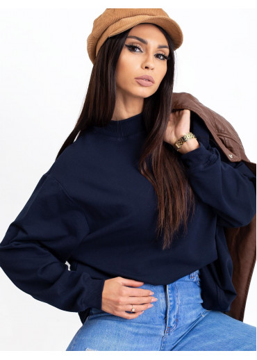 Modrá mikina so stojačikom