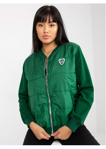 Tmavozelená mikina na zips