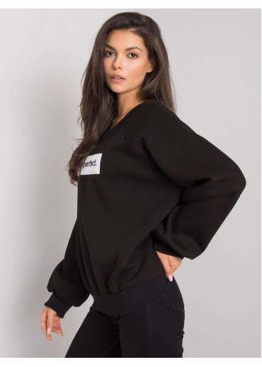 Čierna pohodlná mikina