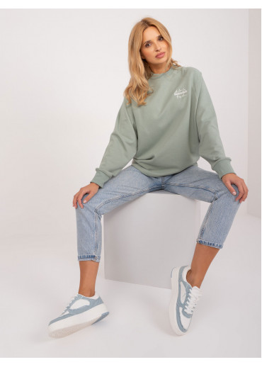 Svetlozelená elegantná mikina