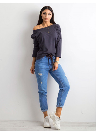 Grafitovo sivá mikina