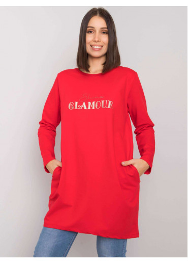 Červená tunika s potlačou