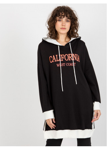 Čierna mikinová tunika