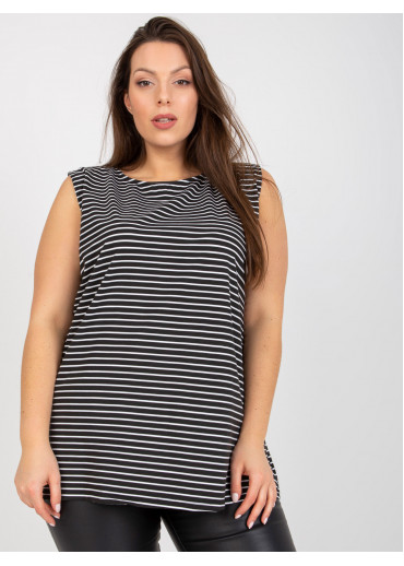 Čierny pruhovaný top