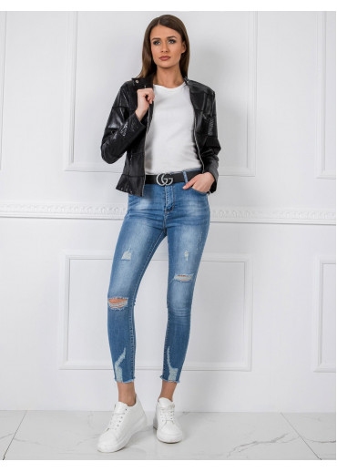 Čierna koženková bunda