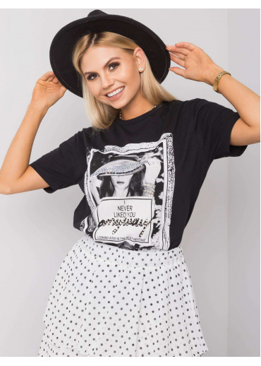 Čierne bavlnené tričko