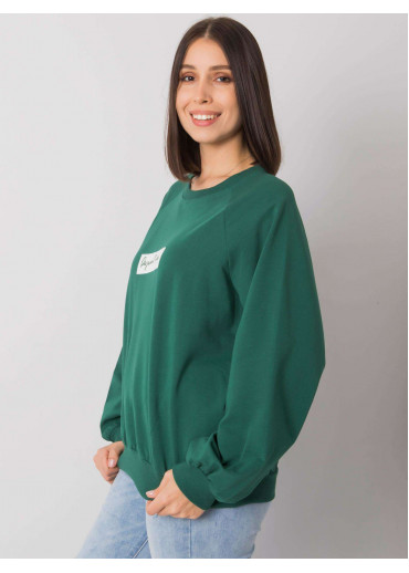 Tmavozelená basic mikina