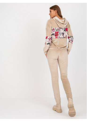 Béžovo hnedá tepláková súprava