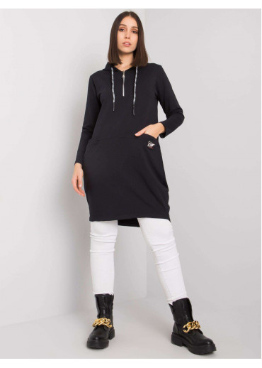 Čierna tunika s kapucňou