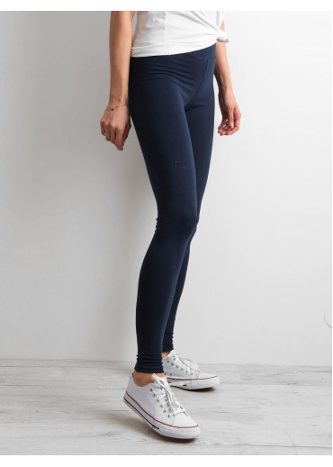 Modré bavlnené legíny