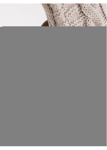 Béžovo hnedý pletený sveter