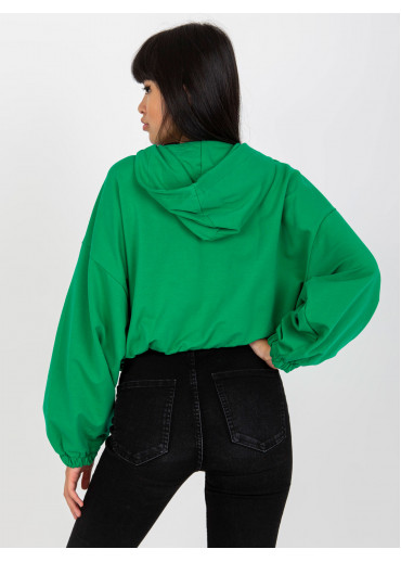 Zelená krátka mikina