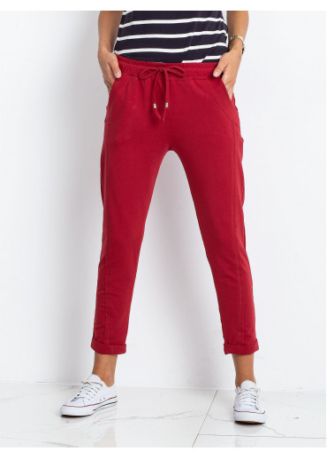 Bordovo červené tepláky