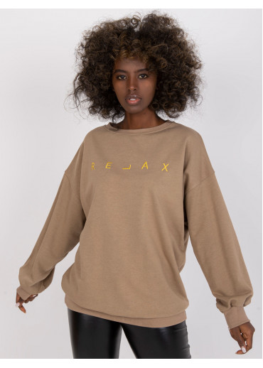 Béžovo hnedá basic mikina