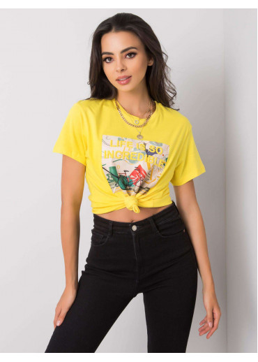 Žlté bavlnené tričko