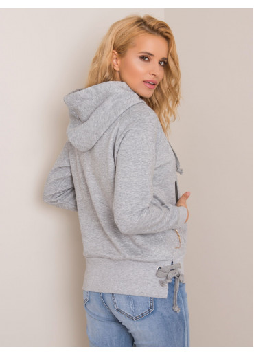 Sivá mikina s kapucňou