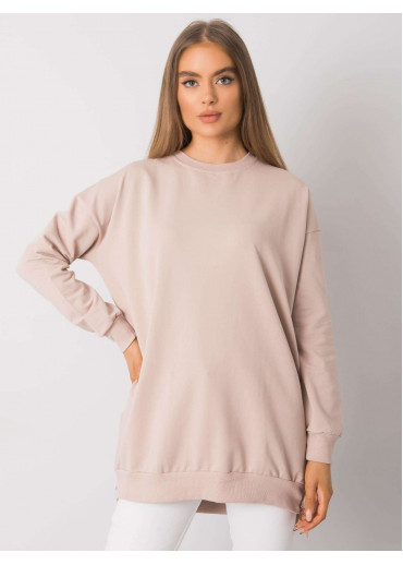 Béžovo hnedá mikinová tunika