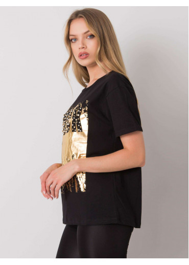 Čierne bavlnené tričko