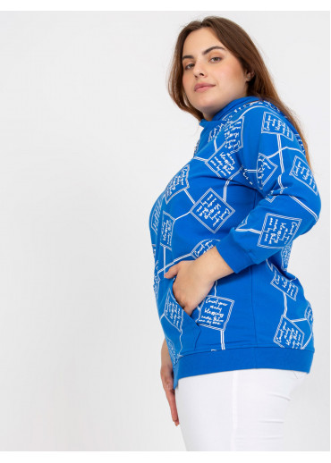 Modrá mikina s kapucňou