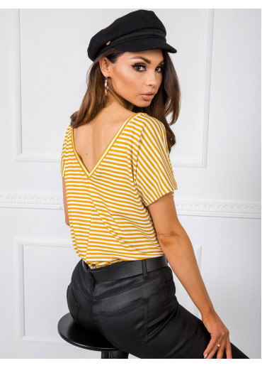 Žlté pruhované tričko