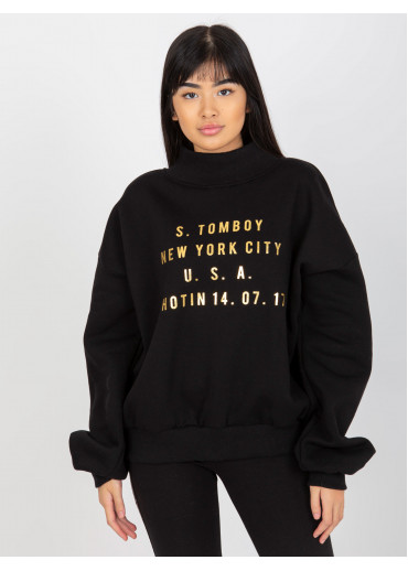 Čierna mikina s potlačou