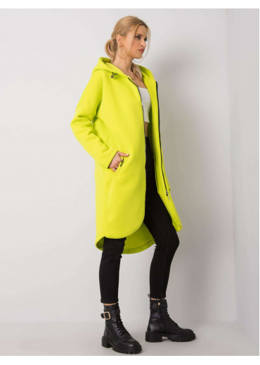 Limetkovo zelená predĺžená mikina