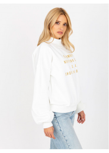 Smotanovo biela mikina s potlačou
