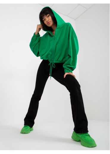 Zelená krátka mikina