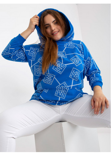 Modrá mikina s kapucňou